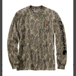 NWOT Carhartt loose fit bottomland camo long sleeve size M